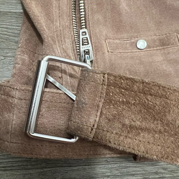 Blank NYC Suede Moto Jacket 100% Leather - Picture 8 of 11